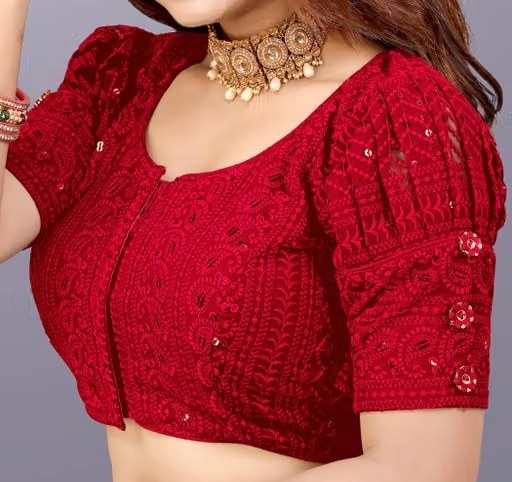 Georgette Sequin Embroidery Blouse